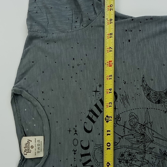 Dirtee Laundry Cosmic Child Size S Glitter Details Short Sleeve Woman's T-Shirt - Picture 3 of 7